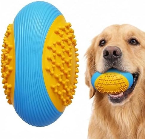 Football-Shaped Design Squeaky chew Ball for Dogs