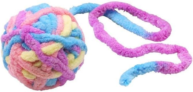 Cat Ball Toy Squeaky Cat Chase Pom Pom Cat Toys Bell Inside Self Play 6Pcs