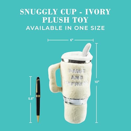 Haute Diggity Dog Snuggly Cup Plush Dog Toy Tumbler Parody Stuffed Chew Toy