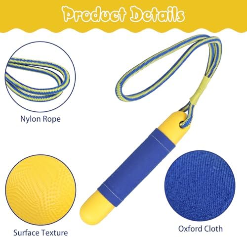 Dog Pool Toys Float on Water, Interactive Fetch Toy for Training Retrieving Bumper Outdoor Backyard Summer 2 Pack