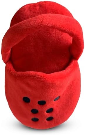 Grrrocs – Luxurious Parody Plush Dog Toy with Squeaker, Premium Fabric, Embroidered Details, Designer-Inspired Chew Toy, Fun Gift for Medium Dogs & Dog Lovers