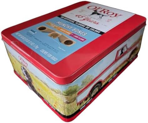 Ol Roy Munchy Bones Dog Treats, Chicken, Peanut Butter & Liver, No Artificial Flavors or Colors, 60 oz, 21 Count with Bone Waste Bag Dispenser and Roll