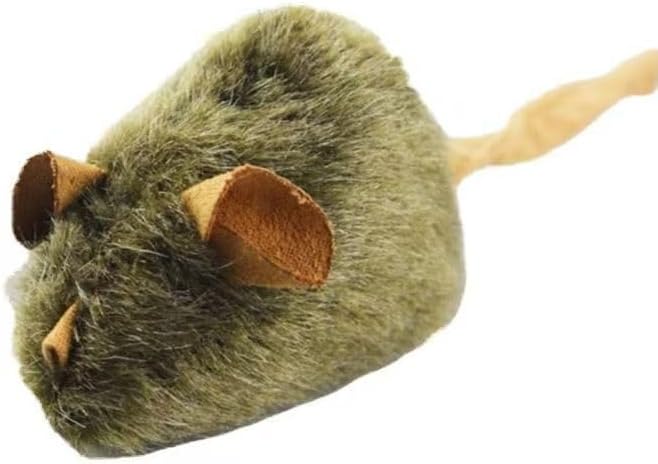 Realistic Squeaky Moving Mouse Toy for Cats - Plush Interactive Cat Toy with Sound, Automatic Electronic Cat Toy for Indoor Play, Alleviates Boredom (Ideal for Kittens & Adult Cats)