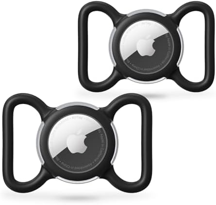 Waterproof AirTag Holder for Dog Collar, Soft Slide-On Dog AirTag Holder | Full-Body Protection, No-Dangle Fit, Ultra-Durable, Lightweight, Tool-Free Installation, Clear Cover, Fits Dog & Cat Collars