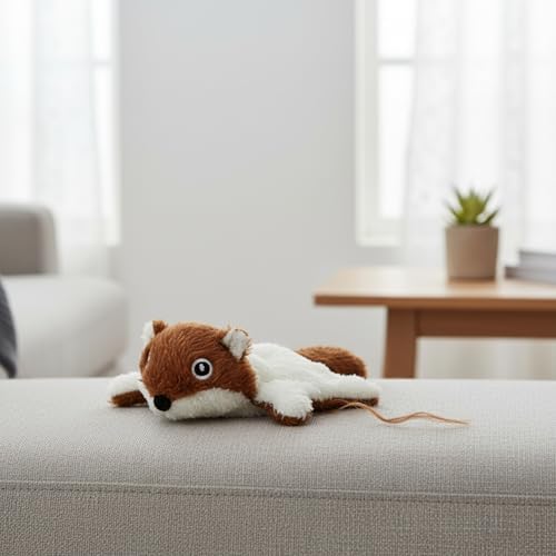 Plush Cat Kicker Toy with Crinkle Texture, Lightweight Interactive Chase Toy for Indoor Cats, Soft Stuffed Pet Plaything (1 Pack)