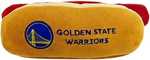 NBA Golden State Warriors HOT Dog Plush Dog & CAT Squeak Toy - Cutest HOT-Dog Snack Plush Toy for Dogs & Cats with Inner Squeaker & Beautiful Basketball Team Name/Logo