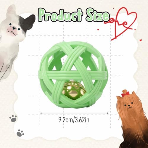 Dog Ball Toy with Bell Small Dogs Interactive Toy Balls