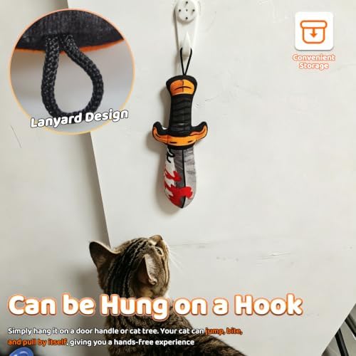 Catnip Toy [2000mg Premium Catnip], Sword Style Cat Kicker Toy