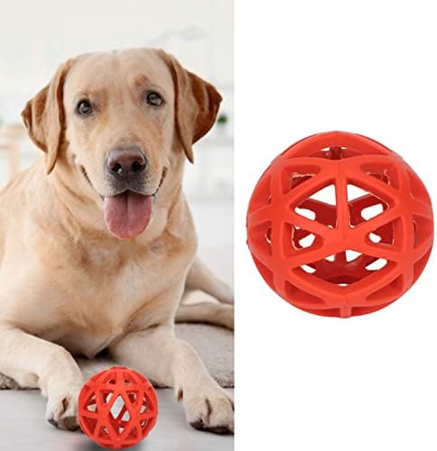 Dog Toy Ball - Hollow Dog Ball Bite Teeth Grinding Interactive Rubber Pet Chewing Ball Toy for Indoor Outdoor (Small)