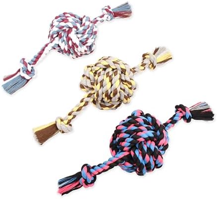 Mammoth Pet Products Flossy Chews Colossal 25-Inch Color Monkey Fist Ball with Rope Ends, Assorted Colors, Multicolor (20166F)