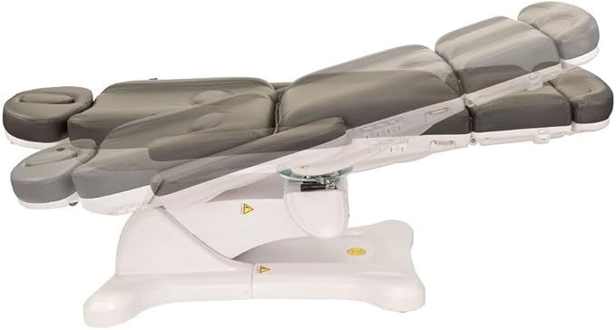 Silver Fox - Spa Chair for Esthetician, Electric Facial Bed with 240° Rotation, 4 Motors, and Adjustable Headrest, Professional Medical Spa Exam Chair - 2246B, (White)