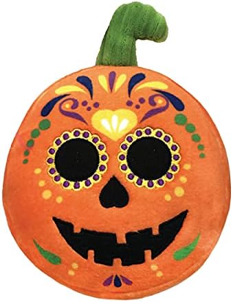 Huxley & Kent for Dogs | Sugar Skull Pumpkin | Halloween Power Plush Dog Toy with Squeaker | Funny Dog Toy Gift | Fun, Durable, and Safe | H&K Squeaky Dog Toys