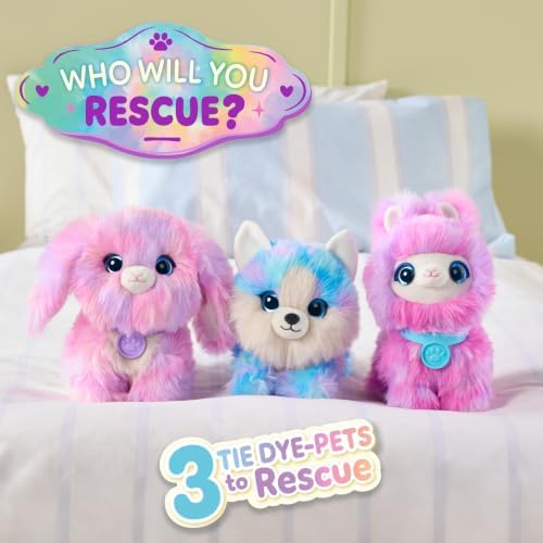 SCRUFFALUVS Tie-Dye Mystery Plush Toy, Wash to Reveal, Scruff a Luvs Pets