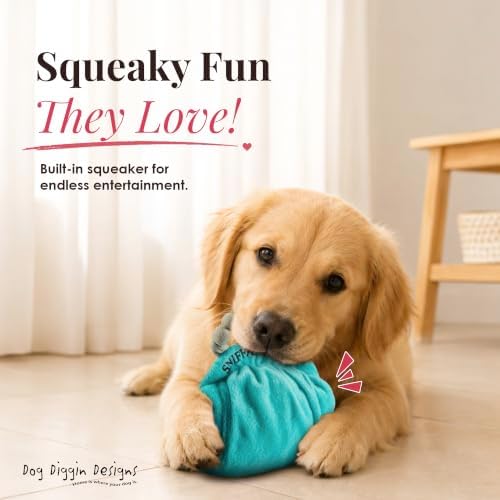 Diggin Designs Sniffany & Co Squeaky Plush Dog Toy Purse | Luxury-Inspired Parody Designer Handbag with Built-in Squeaker, Soft Plush Fashion Dog Toy – Haute Couture Purses & Handbags