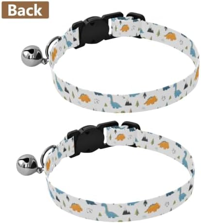 Cute Cartoon Dinosaurs Kitten Collar 2 Pack Adjustable Pet Collar 10.6 to 17.1 Inches