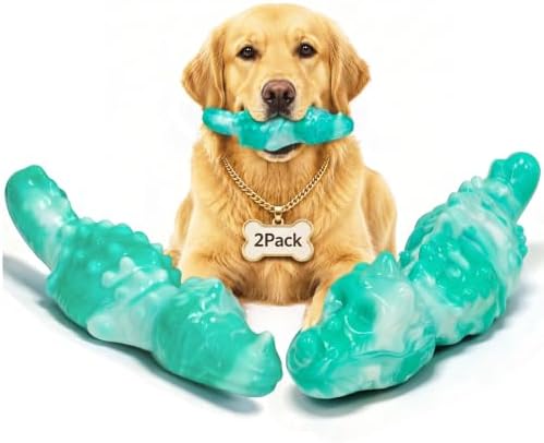 WinTour 2Pack Tough Dog Toys for Aggressive Chewers, Dog Chew Toys for Play