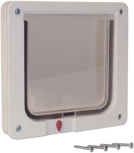 IDEAL PET PRODUCTS SINCE 1979 Perfect Pet Cat Flap Door with 4 way Lock Pet Door, 6 1/4 x 6 1/4" Flap Size