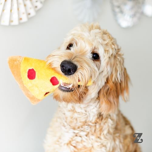 ZippyPaws NomNomz Dog Squeaky Toys to Keep Them Busy, Pet Products - Pizza