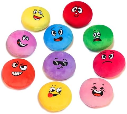 Squeaky Dog Toys, Interactive Soft Plush Puppy Toy Balls for Small Medium Breed, Cute Stuffed Pet Teething Ball Pack to Keep Dogs Busy