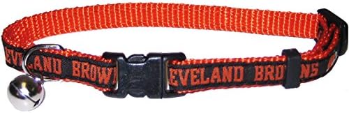 Pets First COLLAR for CATS - NFL CLEVELAND BROWNS CAT COLLAR. - Strong & Adjustable FOOTBALL Cat Collars with Metal Jingle Bell
