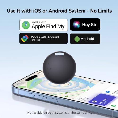 GPS Tracker for Dogs & Cats,Apple Find My & Google Find My Device | Dog Collar Holder, No Monthly Fee & No SIM Card Required, IP67 Waterproof Pet Tracker with 1-Year Battery Life