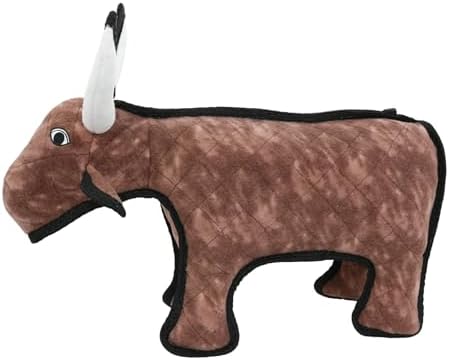 TUFFY® : Medium Bull Dog Toy: Ultra Durable Plush Toy with Multiple Layers & Reinforced Seams, Washable and Floats, Original Construction