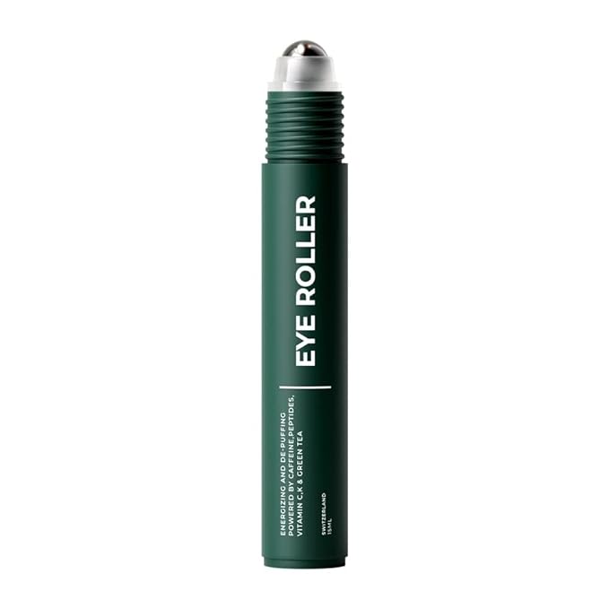 Wolf Project Under Eye Roller - Korean Beauty, with Caffeine, Vitamin C and Peptides - Energizing Serum for Dark Circles and Puffiness, Fine Lines, Wrinkles - Gel-Based Brightening Cream