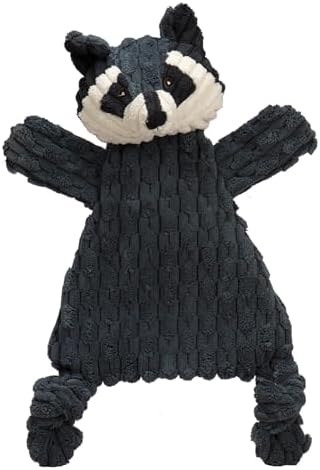 HuggleHounds Flatties - Dog Plush Toys to Keep Them Busy, Squeaky Crinkle Pet Toy for Medium and Large Dogs, Durable Stuffed Animal Toy - Reggie Racoon HuggleFlatties, Large