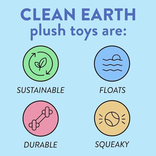 Spunky Pup Clean Earth Plush Stingray | Made from 100% Recycled Water Bottles | Small