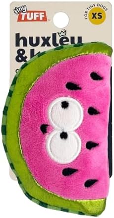 Huxley & Kent Tiny Tuff Plush Dog Toy, Walter Melon, Small