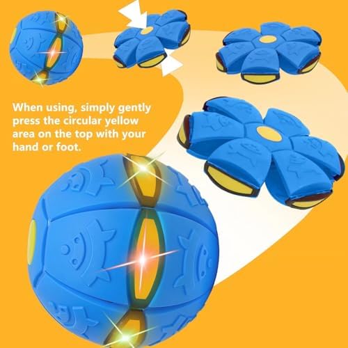 2-in-1 Dual Form Freely Switchable Magic Bouncing Ball Toy with Six Light Suitable for Indoor & Outdoor