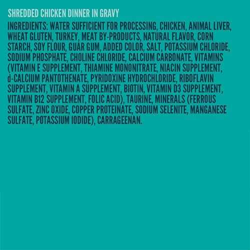 A Strong Heart Cat Food, Shredded Chicken in Gravy, 5.5oz, 24pk | Real chicken in savory gravy, tender chunks, made in USA, all life stages