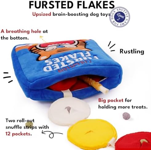 CHEWFFON Dog Snuffle Toy, Nose Work Enrichment Puzzle for Dogs