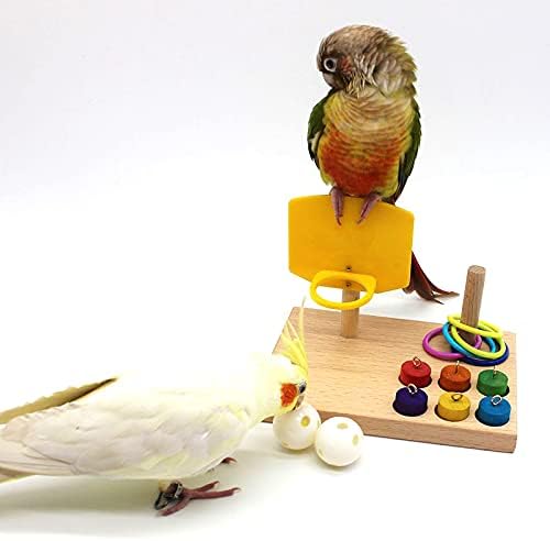 QBLEEV Bird Basketball Toy, Parrot Activity & Foraging Training Toys Set