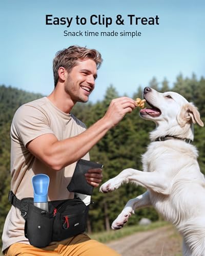 AGPTEK Dog Treat Pouch,Dog Walking Bag