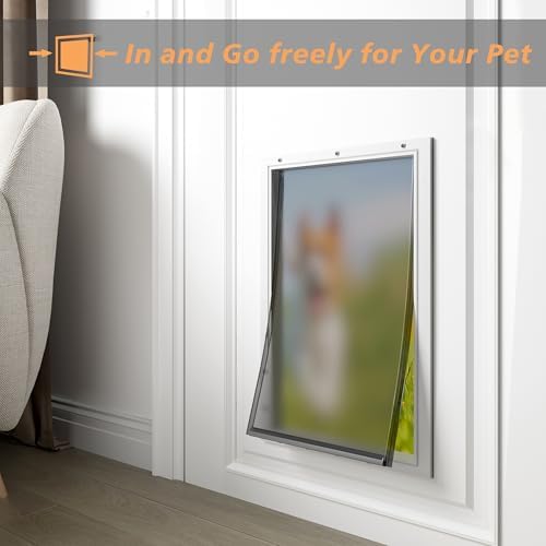MIAOTONG 2 Pack Weatherproof Small Dog Door Replacement Flaps with Screws | Small Doggie Door Replacement Flaps Compatible with PetSafe Freedom PAC11-11037, Flexible and Durable, for Small Dog and Cat