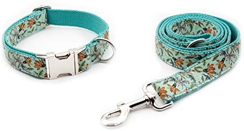 Custom Dog Collar Laser Engraved Name Plate Sizes Adjustable (Narcissus)