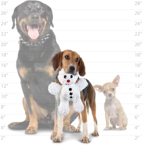 MIGHTY Tuffy Microfiber Medium Snowman Ultra Durable Plush Dog Toy
