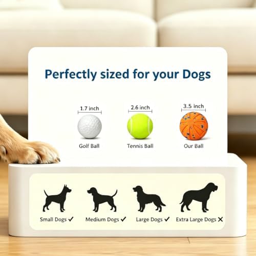 Smart Interactive Dog Toy Wicked Ball Automatic Moving Bouncing Rotating Active Rolling Ball 3 Modes Chew Resistant E-TPU Dog Ball IPX7 Waterproof Electric Puppy Toy for Small Medium Large Dogs Orange