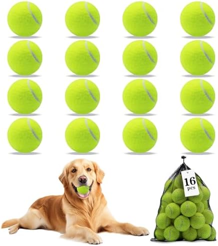 Magicorange Tennis Balls for Dogs,Colorful Easy Catching Dog Balls,16 Pack