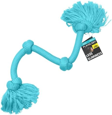 Playology Tug Rope Dog Toys for Large Breeds - Mega, Peanut Butter Scent