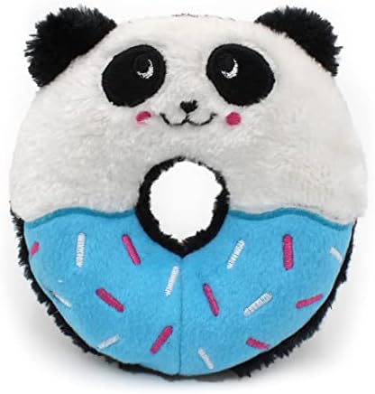 ZippyPaws Donutz Buddies Interactive Pet Toys, No Stuffing Dog Toys - Panda