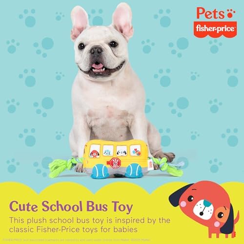 Fisher Price School Bus Rope Dog Toy