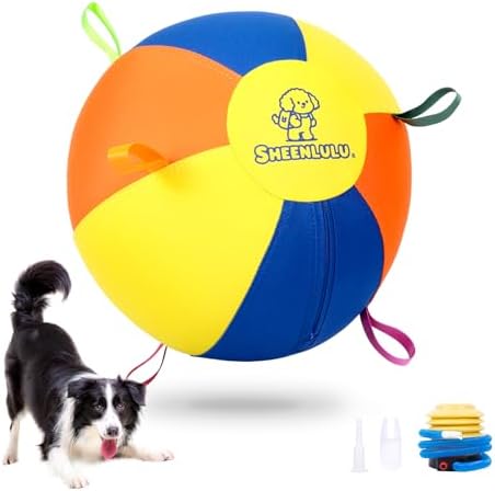 Herding Ball for Dogs, 14" Dog Training Ball with Straps
