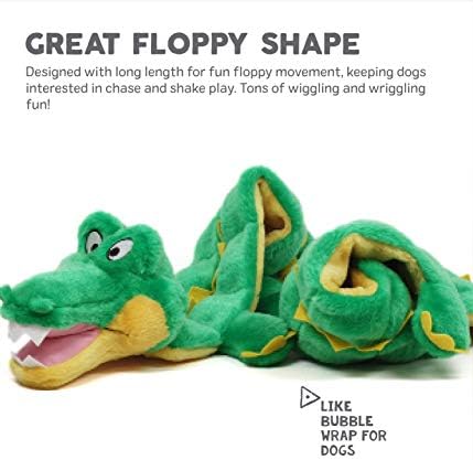 Outward Hound Squeaker Matz Plush Gator Dog Toy, 16 Squeakers, XL, 27"