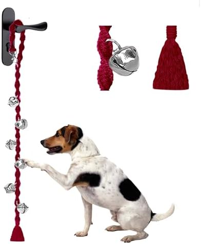 Dog Bells to Go Outside, Potty Training Bell, Handmade, Adjustable | Handmade with Premium Yarn, Twisted Style, Clear Jingle, Dog Potty Bell, Dog Door Bell.