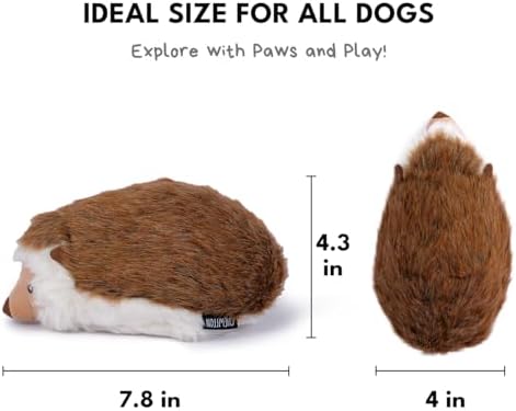 CHEWFFON Stuffed Dog Toy, Plush Squeaky Chew Toy for Boredom