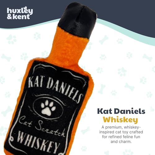 Huxley & Kent Plush Crinkle Catnip Cat Toy, Kat Daniels Whiskey