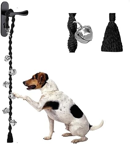 Dog Bells to Go Outside, Potty Training Bell, Handmade, Adjustable | Handmade with Premium Yarn, Twisted Style, Clear Jingle, Dog Potty Bell, Dog Door Bell.