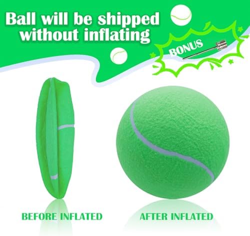 Banfeng Giant 8" Dog Tennis Ball Big Pet Toys Outdoor Sports Ball Interactive Dog Toy for Small Medium Large Dog(Green)